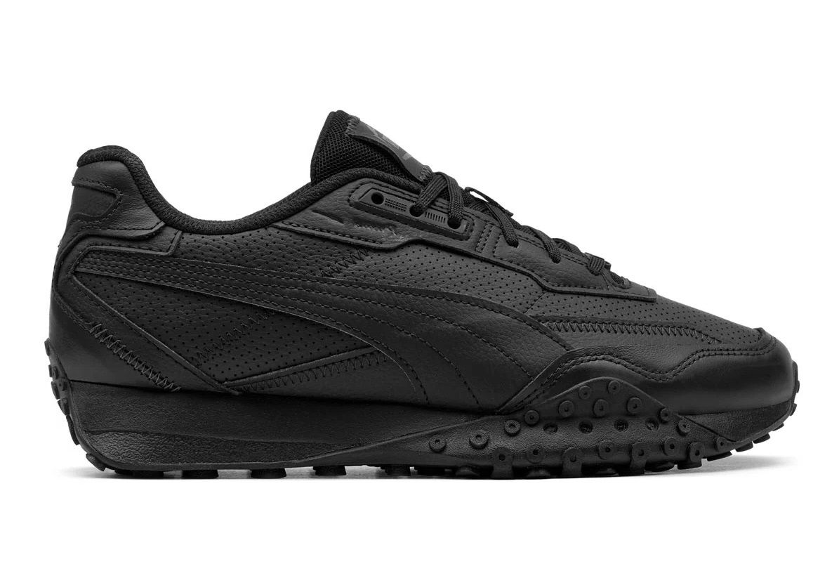 Puma leather clearance black shoes